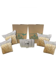 Pack Pop Corn 100 Personnes – 4 Sachets 35L Pop Corn Sucré Premium BENOIT + 100 Gobelets  blancs 125cl – Kit Événement, Fête, École, Anniversaire