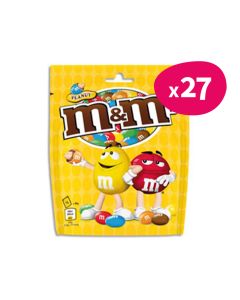 M&Ms Cacahuètes enrobées de chocolat - Sachet de 200g (Carton de 27 sachets)