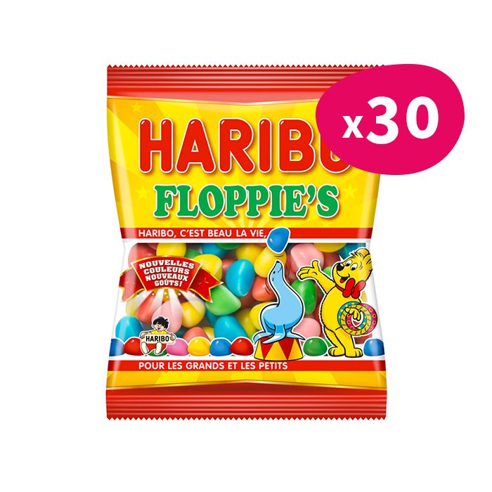 FLOPPIE'S, HARIBO, 5 sachets de 120g = 600g 