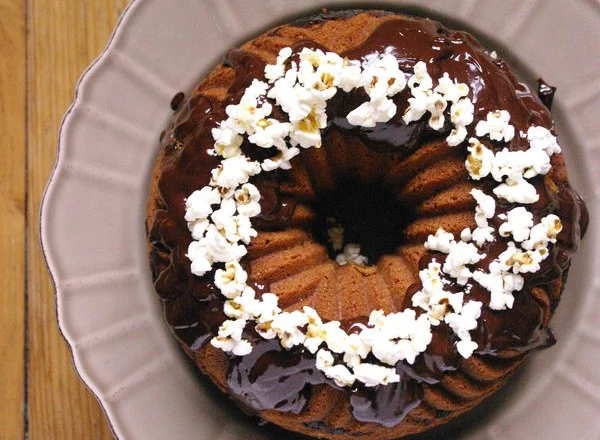 bundt cake pop corn chocolat