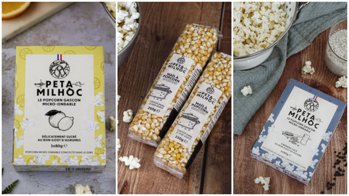 Gamme de popcorn Peta Milhoc