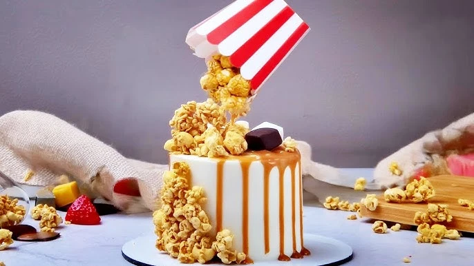 gâteau anti gravité au pop corn